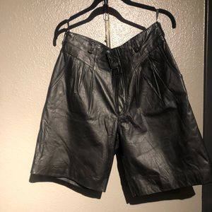 Men’s leather shorts